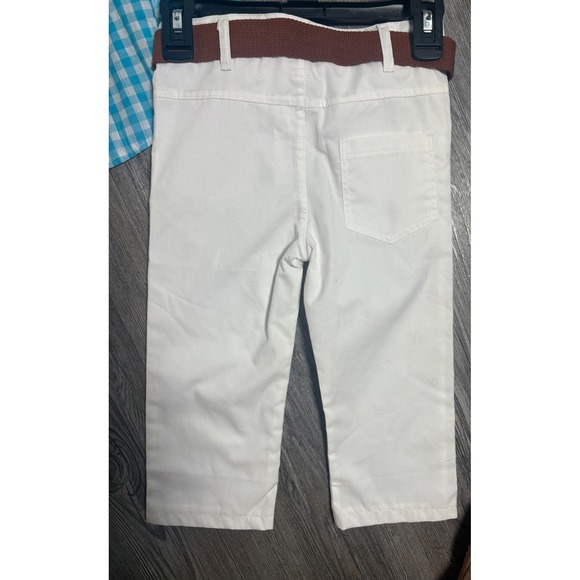 Vogue Fashion Kids Turquoise Gingham Button Down Shirt Pants Set Size 2 - Picture 4 of 7